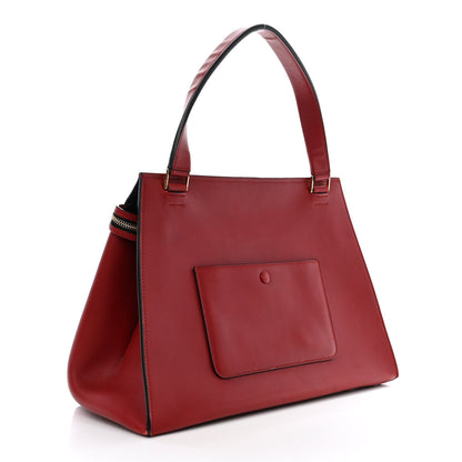 Celine Smooth Calfskin Medium Edge Shoulder Bag Red 3 of 14