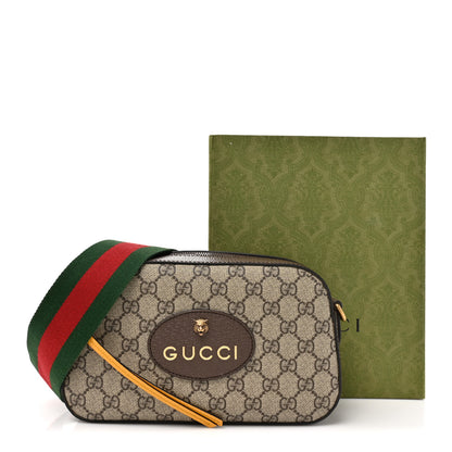 Gucci GG Supreme Monogram Web Neo Vintage Shoulder Bag Beige New Acero Crop 11 of 11