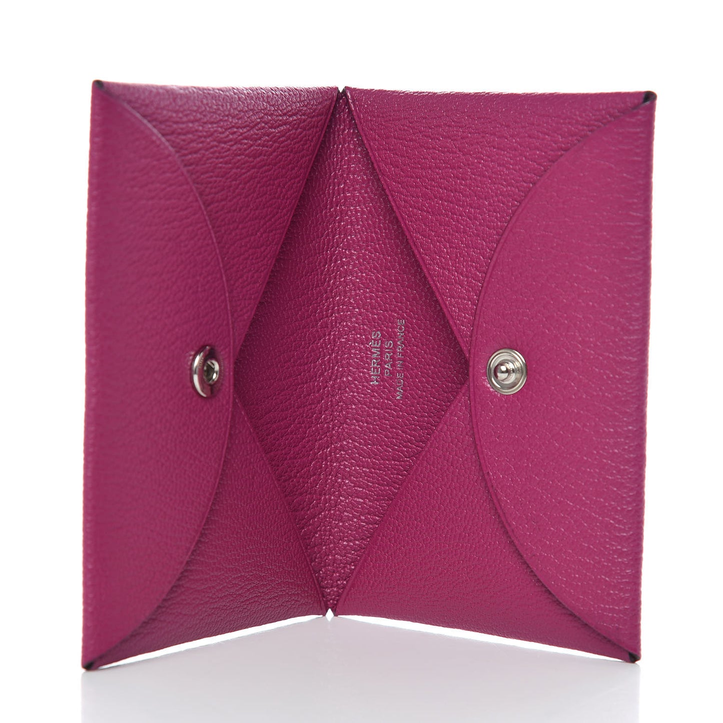 Chevre Mysore Calvi Card Case Rose Pourpre