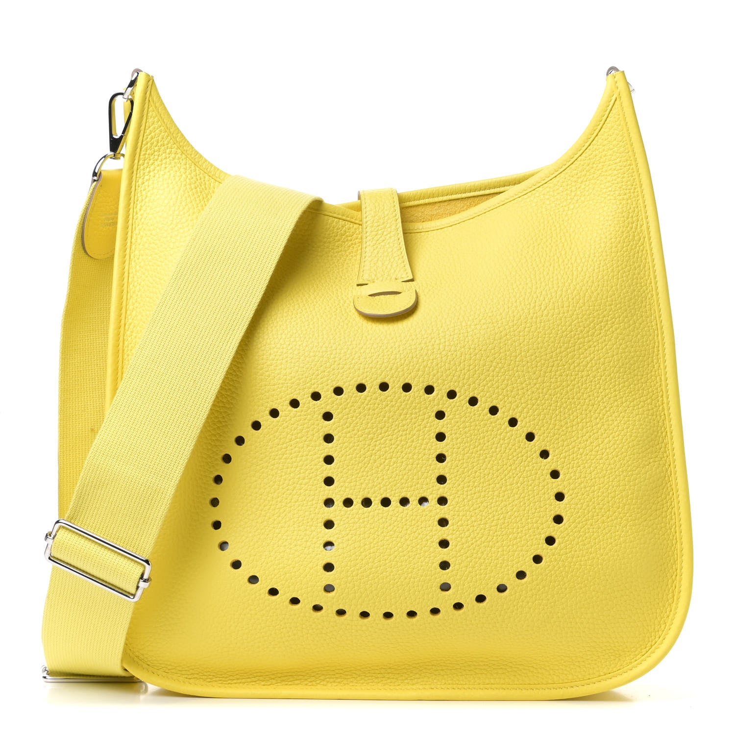 Hermes Taurillon Clemence Evelyne III PM Lime 1 of 4