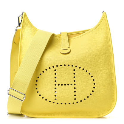 Hermes Taurillon Clemence Evelyne III PM Lime 1 of 4