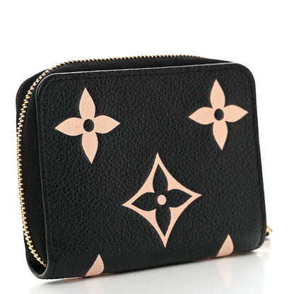 Louis Vuitton Empreinte Monogram Giant Zippy Coin Purse Black Beige 3 of 7