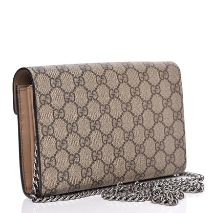 Gucci GG Supreme Monogram Mini Dionysus Chain Wallet Beige Taupe 3 of 10