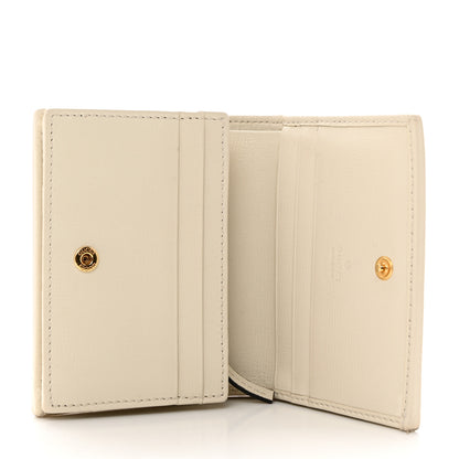 Gucci GG Supreme Monogram Azalea Calfskin Horsebit 1955 Card Case Wallet Beige Ebony Mystic White 5 of 9