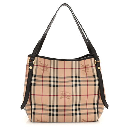 Burberry Haymarket Check Small Canterbury Tote Chocolate 1 of 16