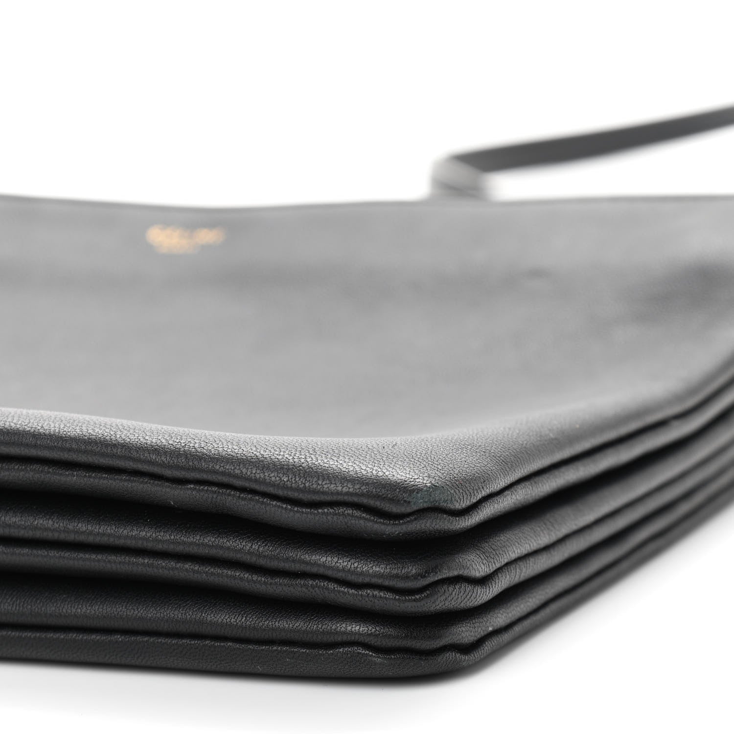 Celine Lambskin Large Trio Crossbody Bag Black 13 of 16