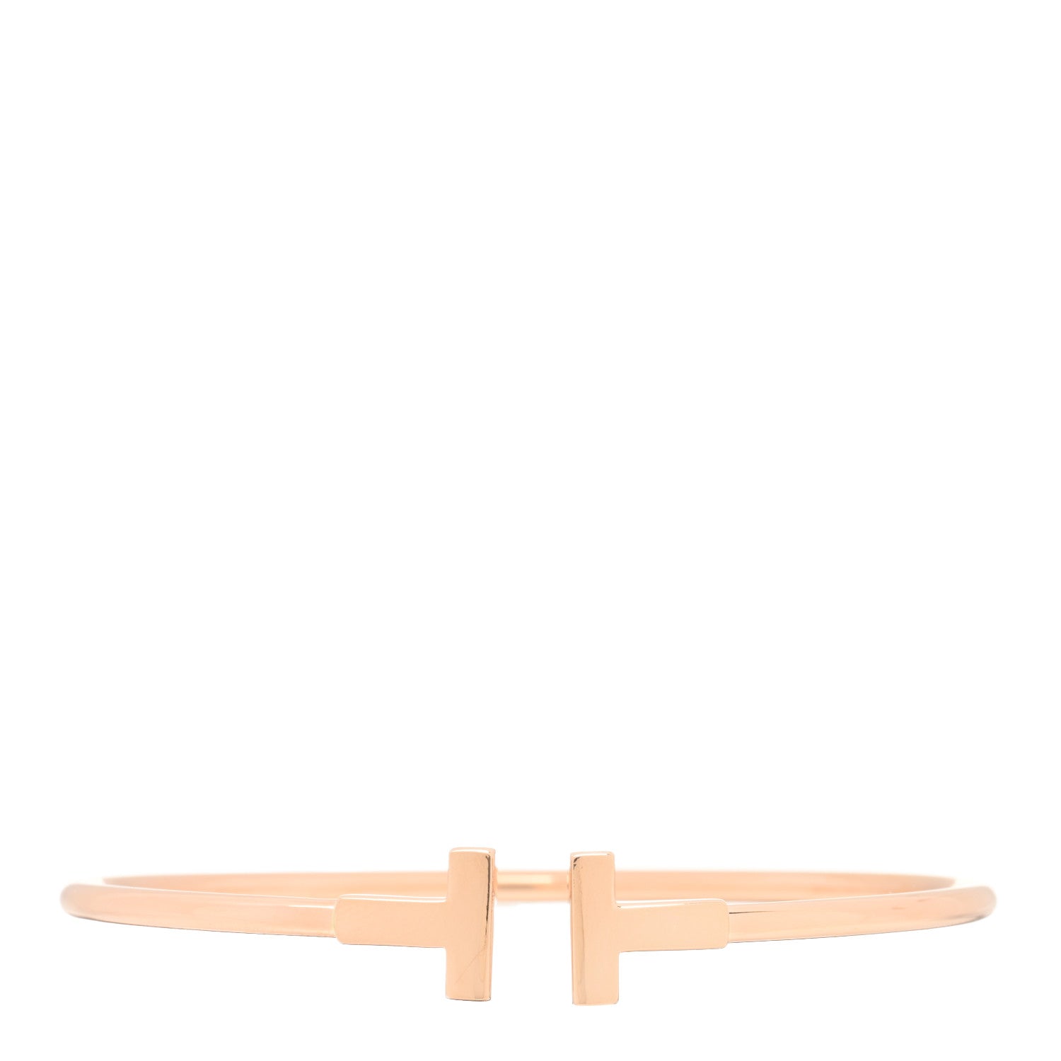 Tiffany 18K Rose Gold T Wire Bracelet 1 of 3