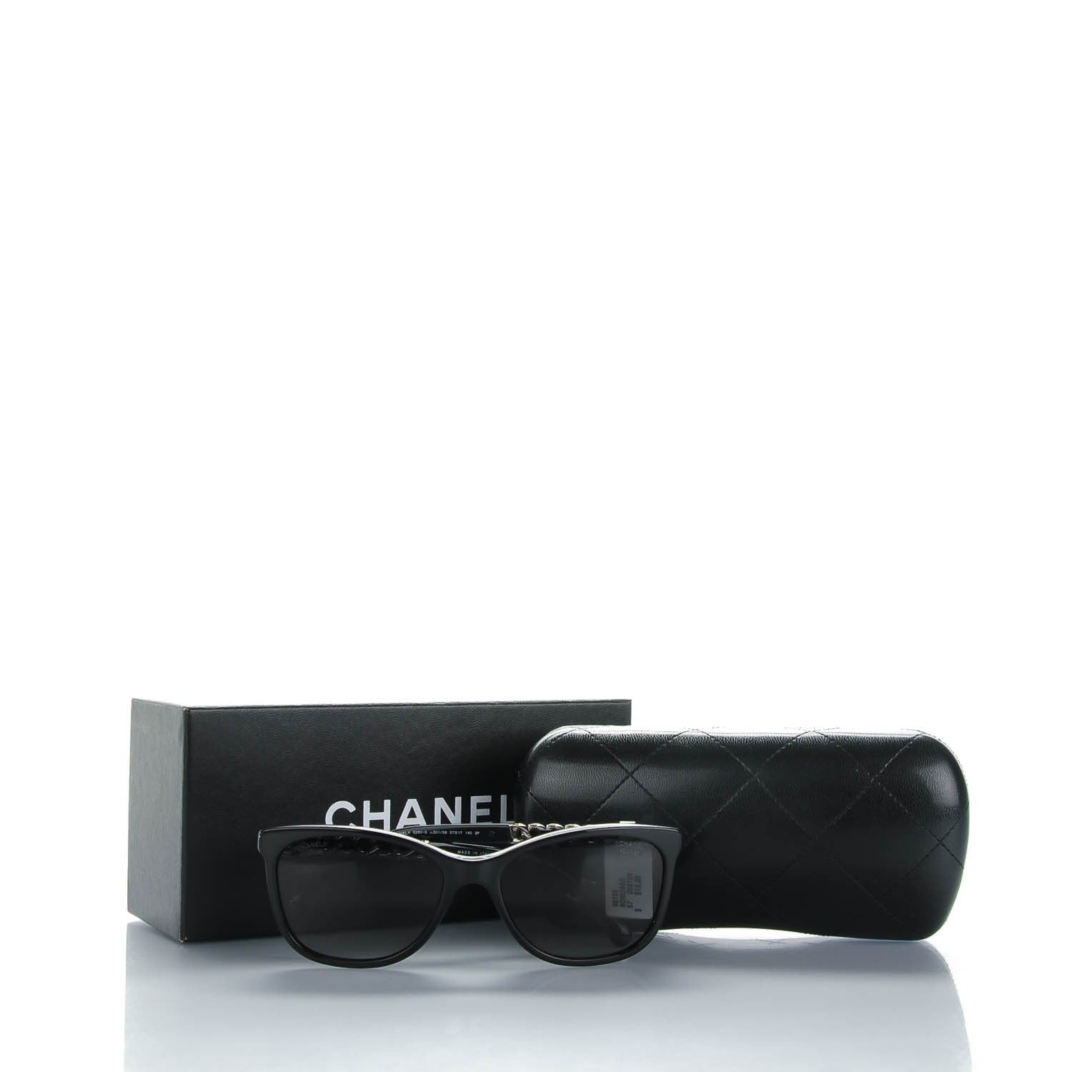 Chanel Cat Eye Chain Polarized Sunglasses 5260-Q Black 6 of 6