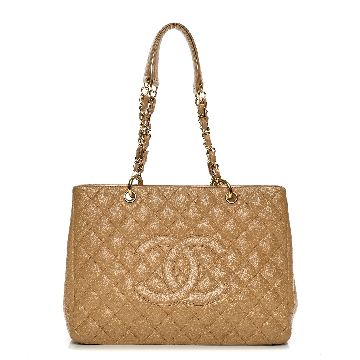 Chanel Caviar Quilted Grand Shopping Tote GST Beige 1 of 8
