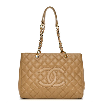 Chanel Caviar Quilted Grand Shopping Tote GST Beige 1 of 8