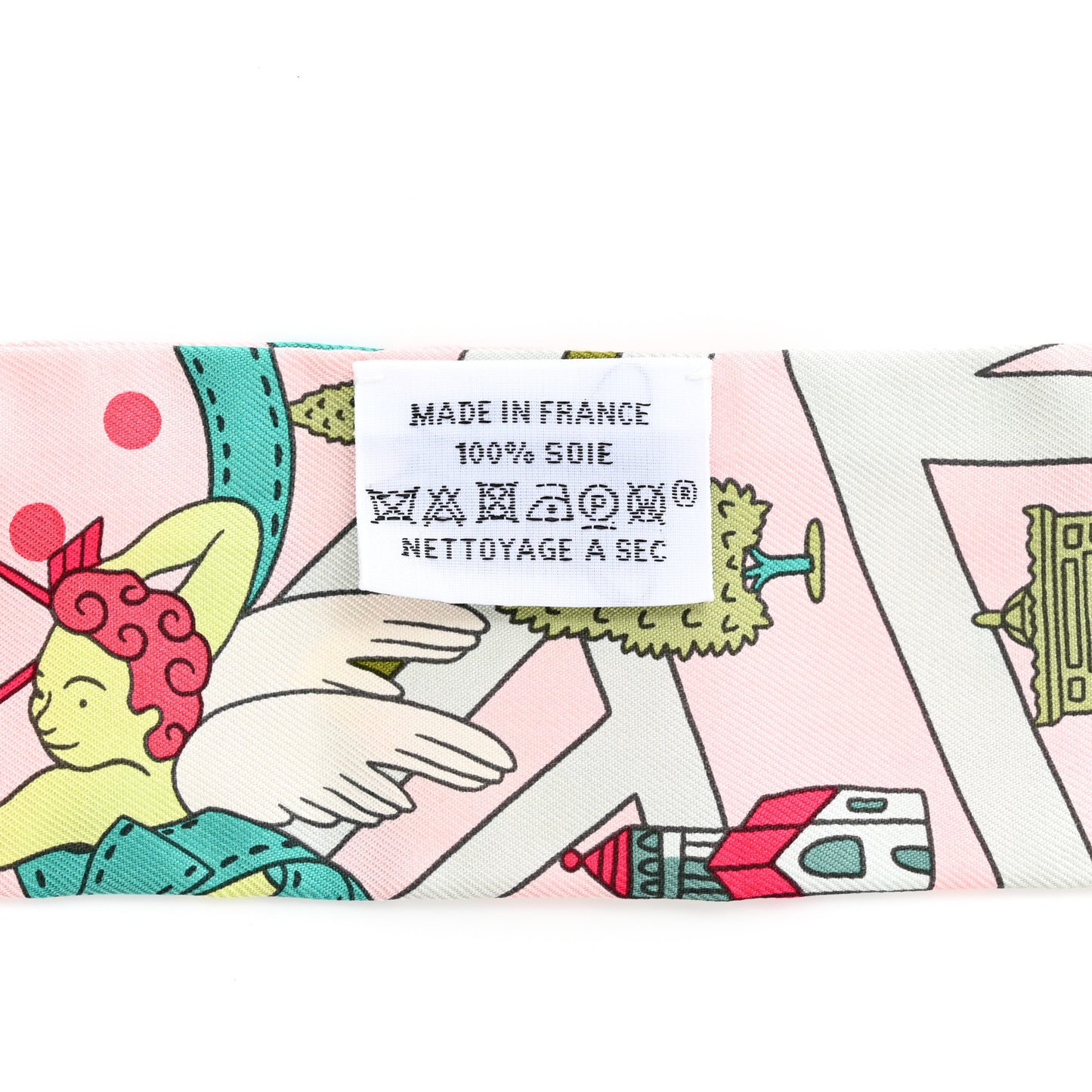 Silk Les Nouveaux Amoureux de Paris Twilly Rose Pale Vert Rose