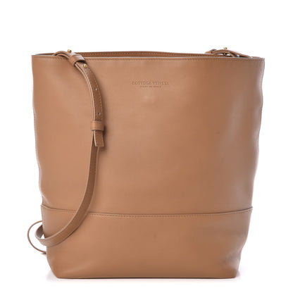 Bottega Veneta Smooth Matte Calfskin Bucket Bag Camel 1 of 8