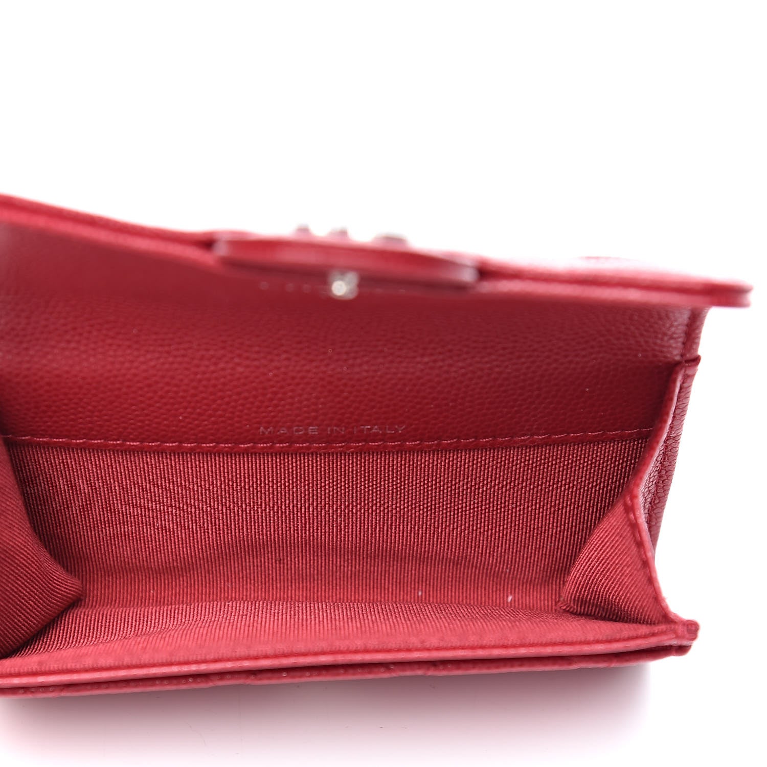 Chanel Caviar Quilted Flap Card Holder Red 5 of 9
