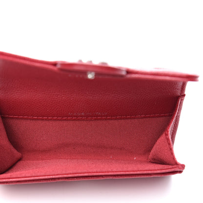 Chanel Caviar Quilted Flap Card Holder Red 5 of 9