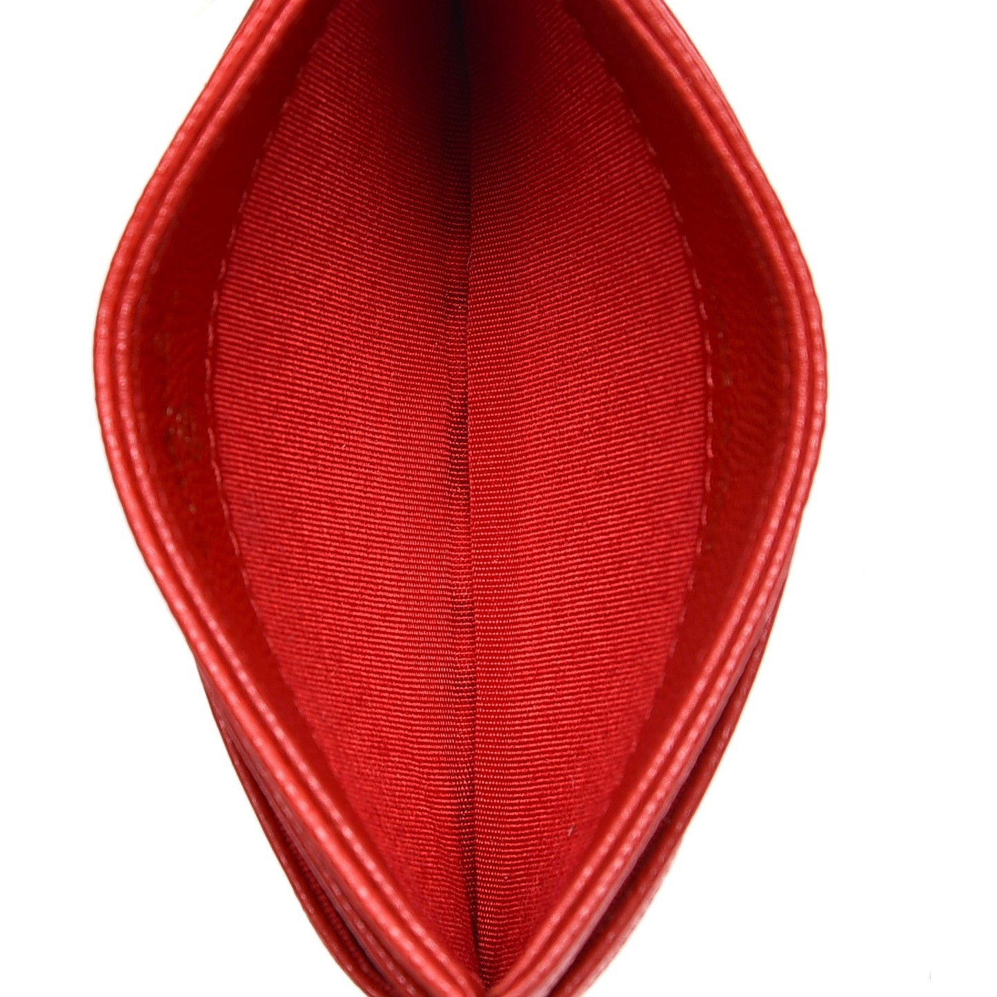 Caviar Camellia Embossed Card Holder Red