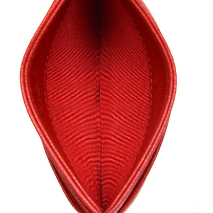Chanel Caviar Camellia Embossed Card Holder Red 14 of 18