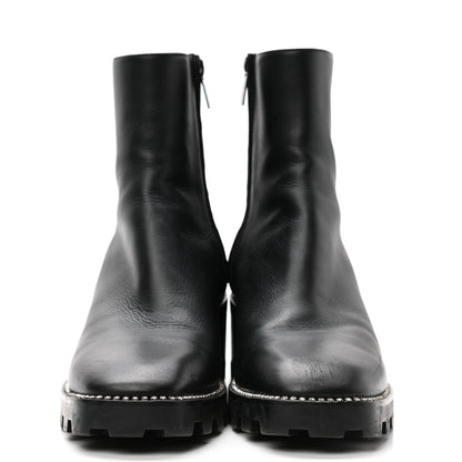 Jimmy Choo Grained Calfskin Crystal Embellished Mava Boots 40 Black 2 of 11
