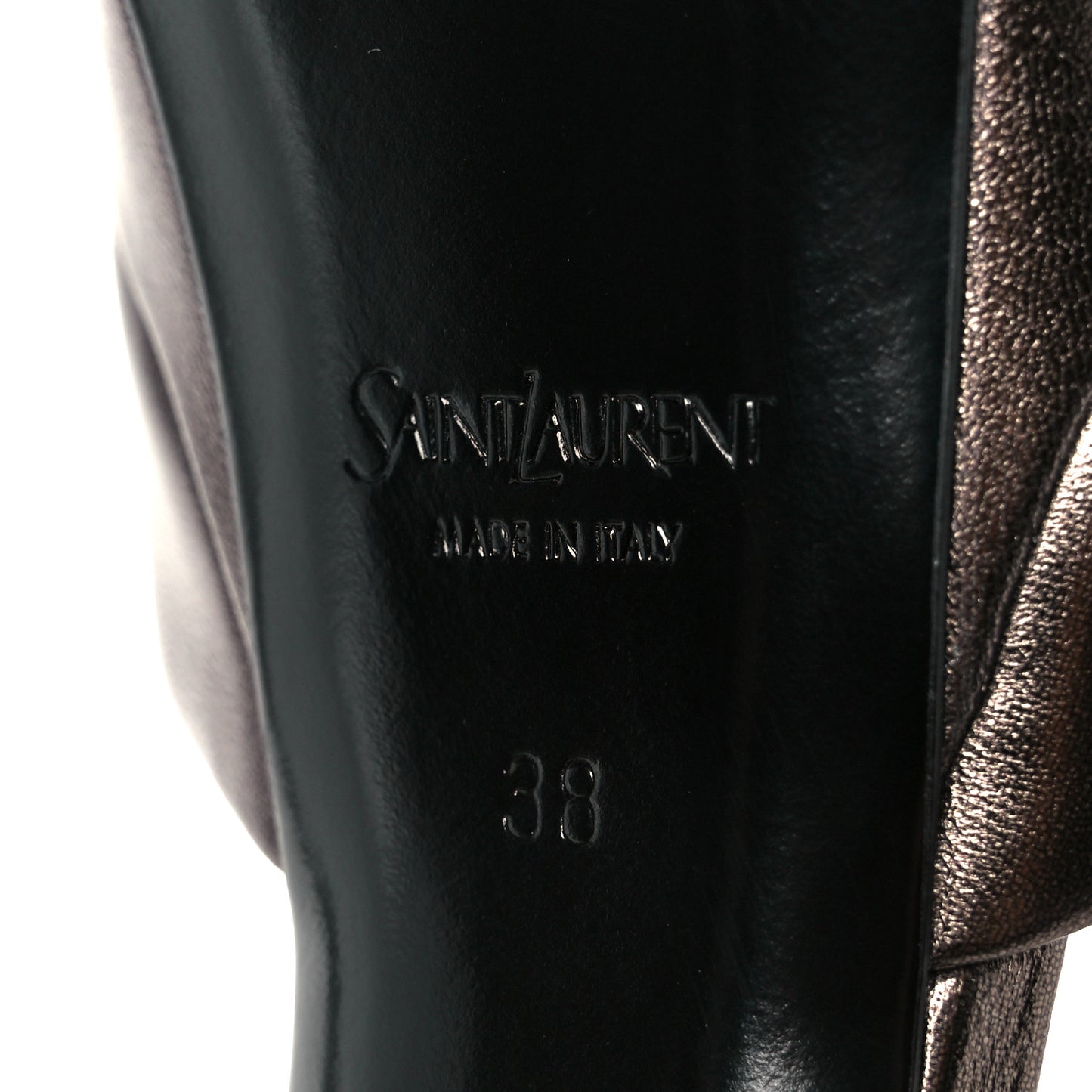 Veau Laminato La Scandale 85 Sandals 38 Metal Walnut