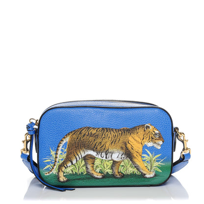 Gucci Calfskin Sylvie Tiger Print Camera Bag Multicolor Dark Sky 1 of 7