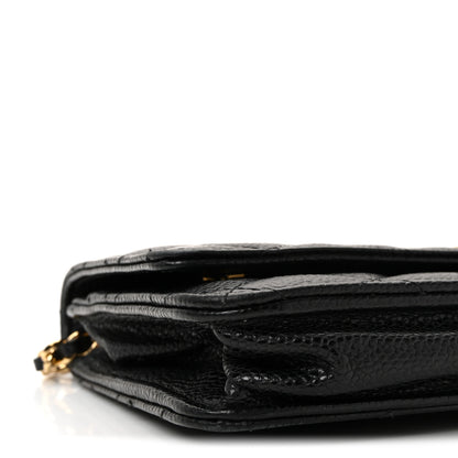 Chanel Caviar Quilted Wallet on Chain WOC Black 10 of 11