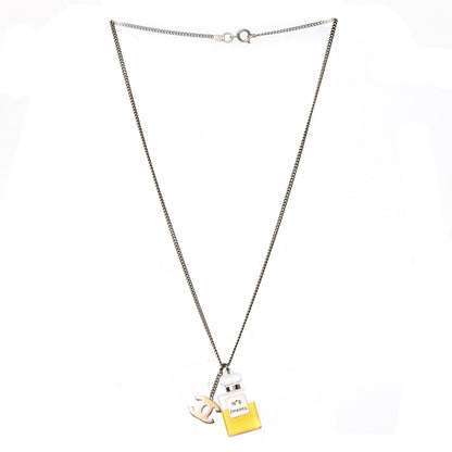 Chanel N°5 Perfume Bottle CC Necklace Gold 3 of 5