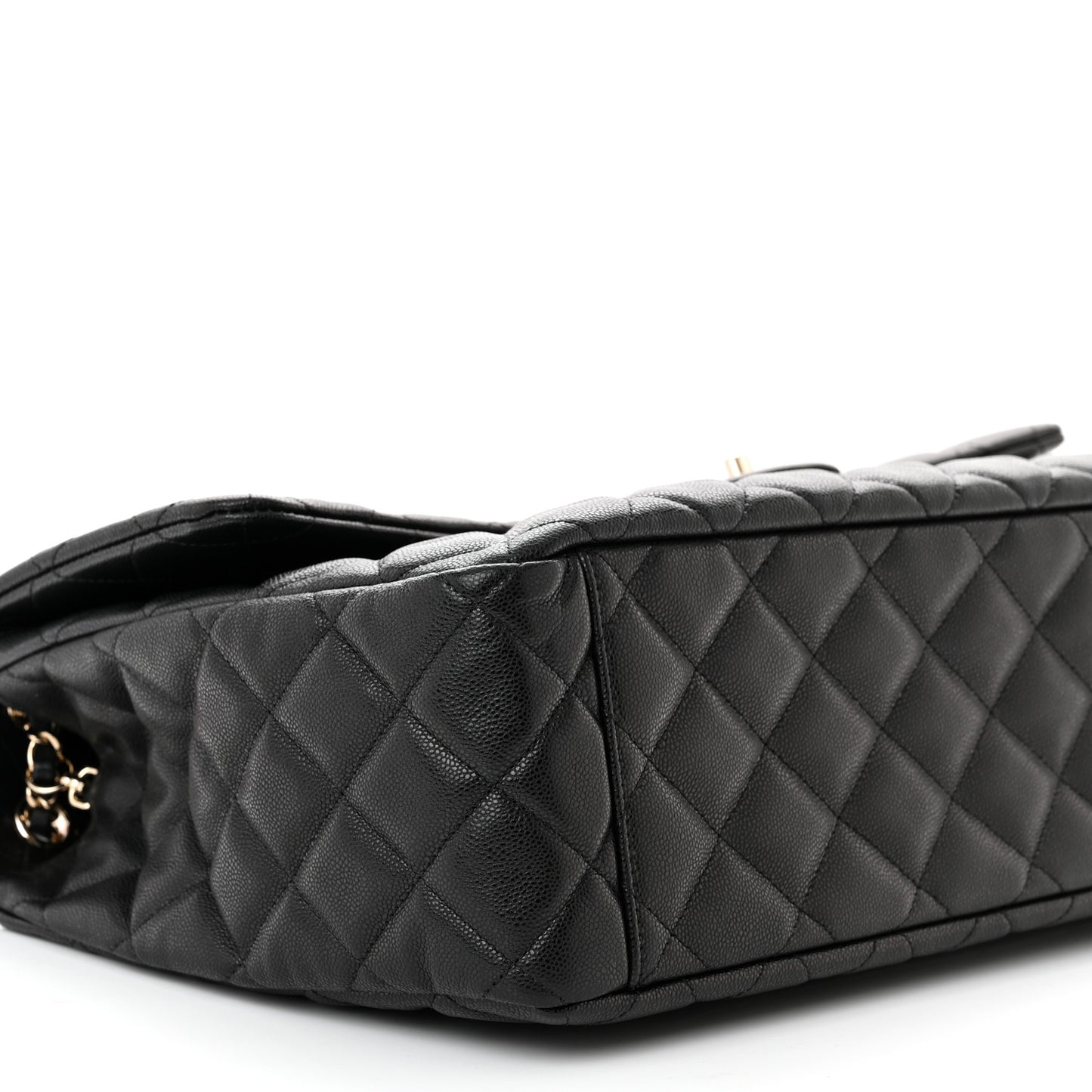 Caviar Quilted XXL Travel Flap Bag Black