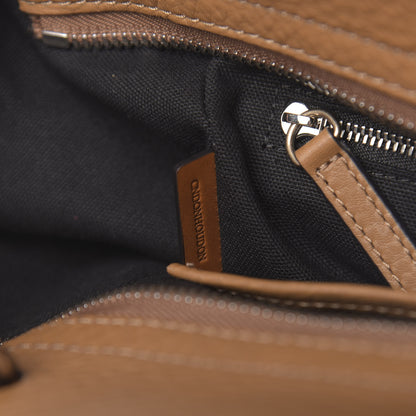 Burberry Mega Check Grained Calfskin Medium Harcourt Satchel Saddle Brown 8 of 12