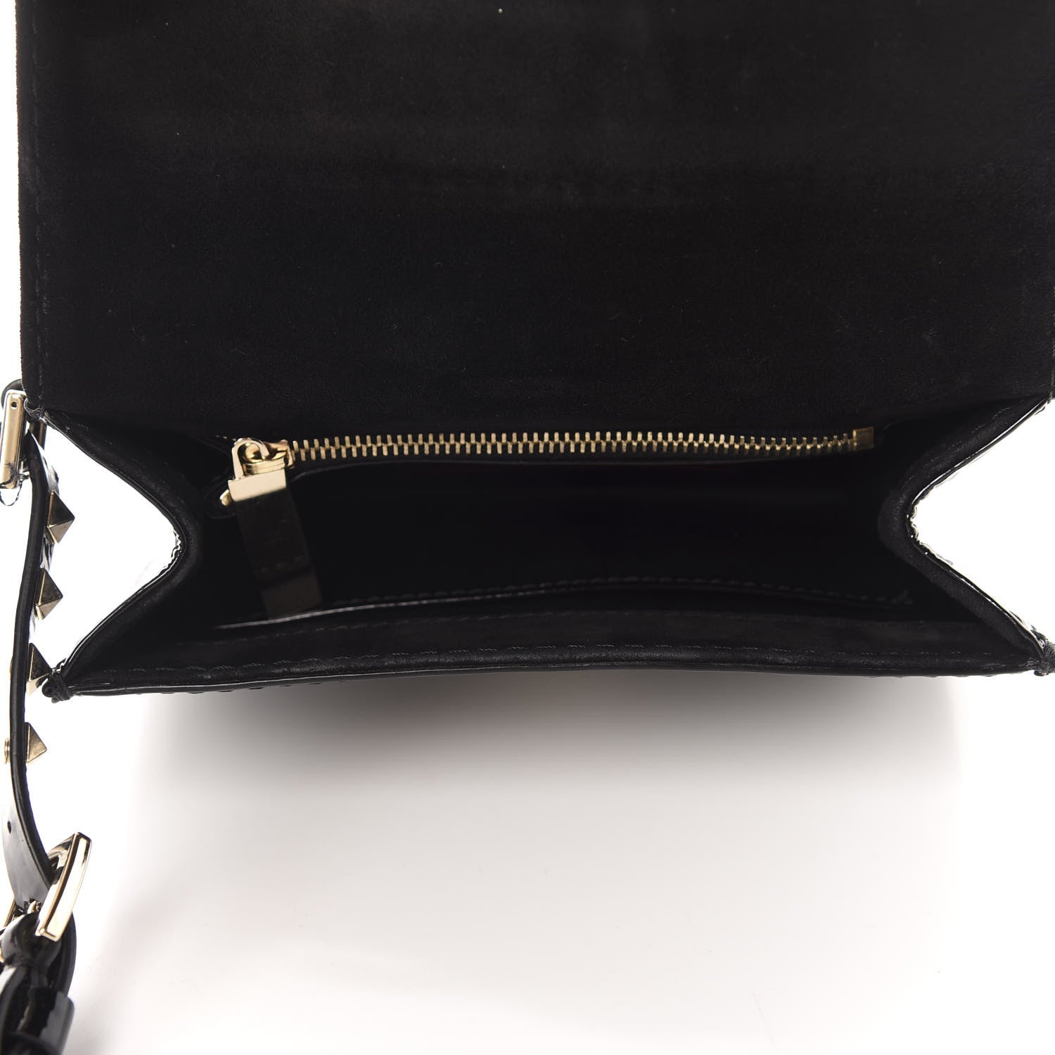 Valentino Garavani Patent Rockstud Bow Wristlet Black 5 of 10