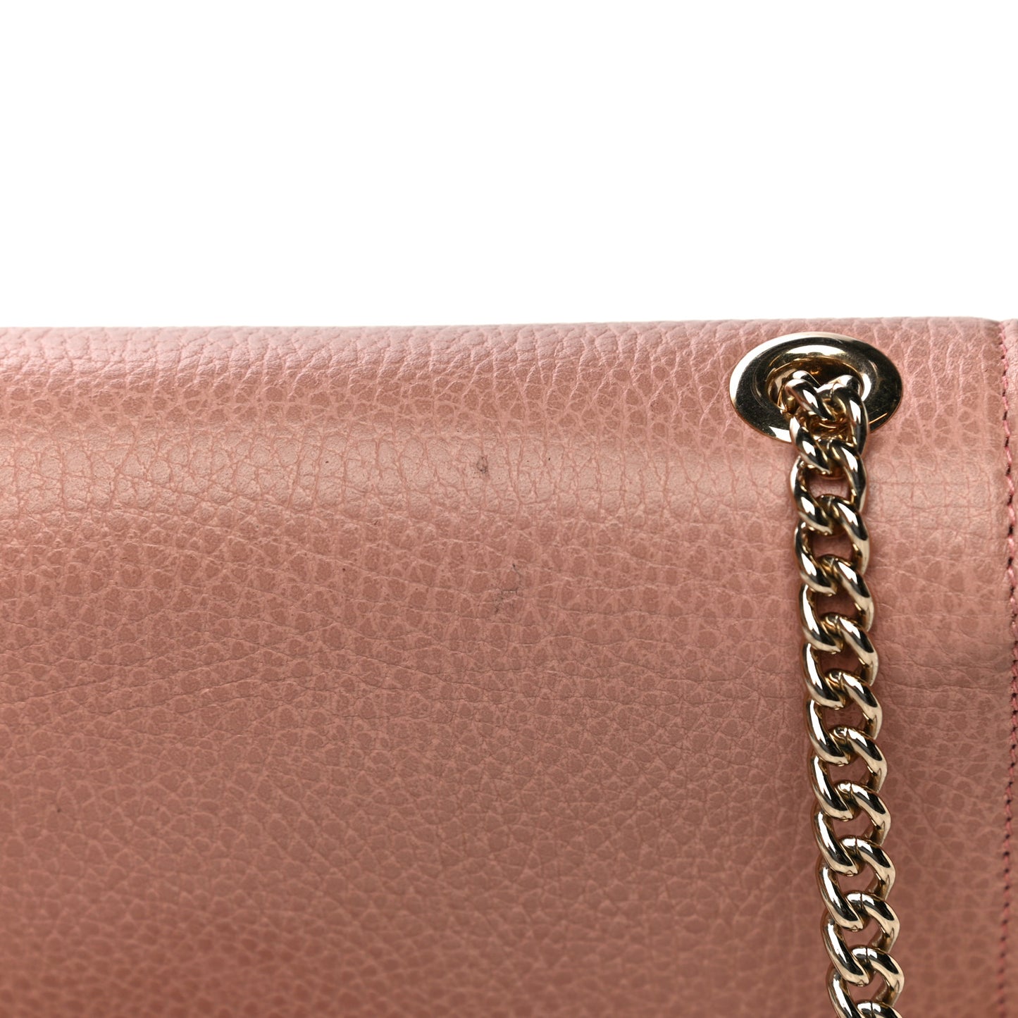 Dollar Calfskin Small Interlocking G Shoulder Bag Soft Pink