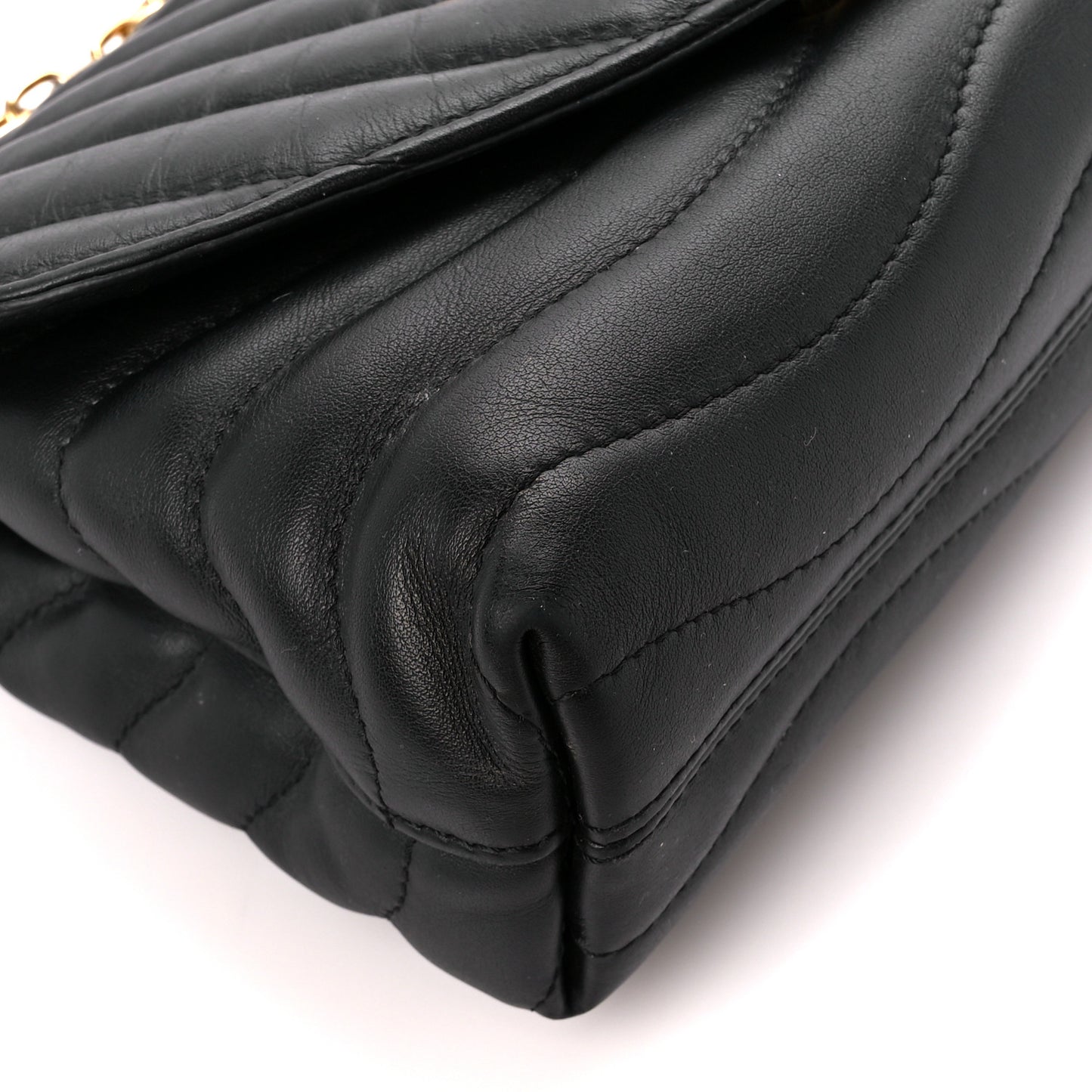Calfskin LV New Wave Chain Bag Black