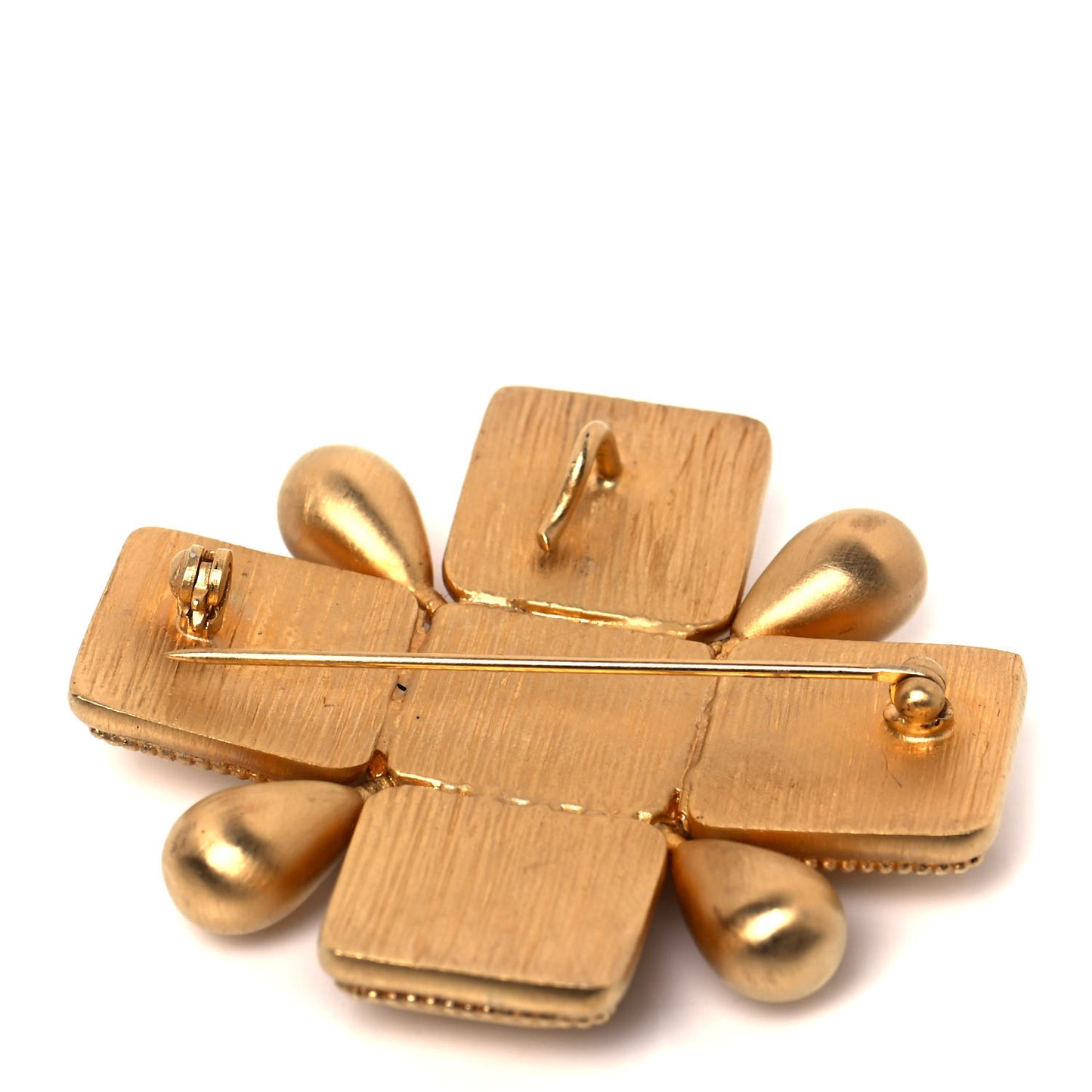 CC Cross Brooch Gold
