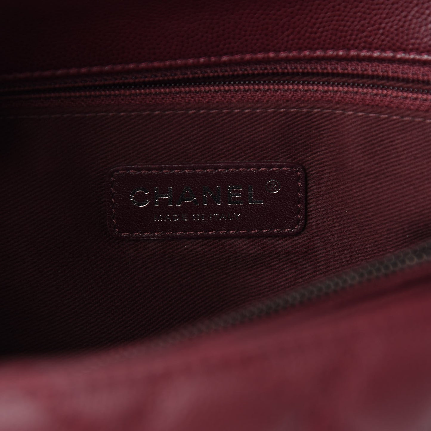 Caviar Quilted Medium Coco Handle Flap Burgundy