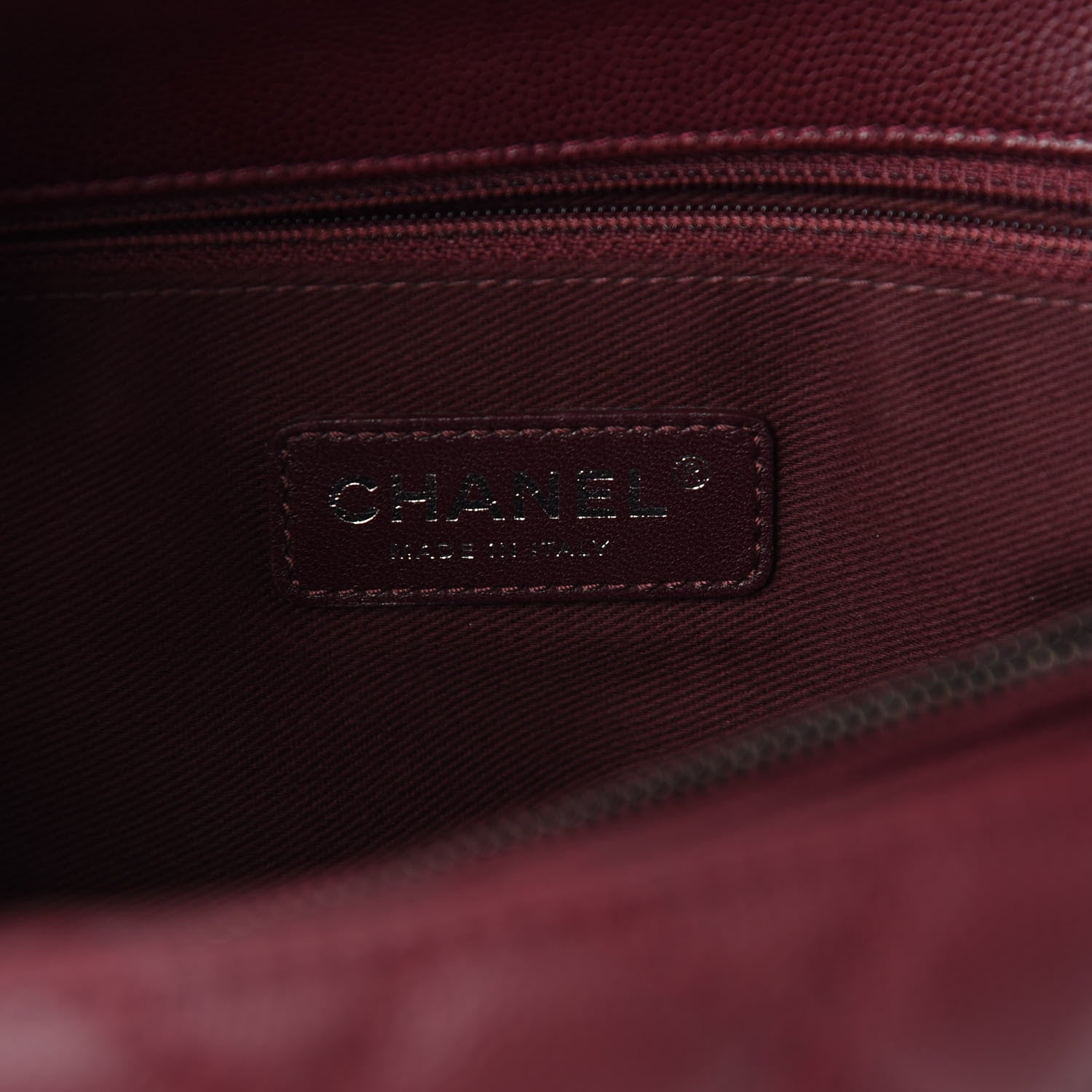 Chanel Caviar Quilted Medium Coco Handle Flap Burgundy 5 of 10