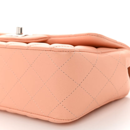 Chanel Lambskin Quilted Mini Rectangular Flap Light Pink 10 of 10
