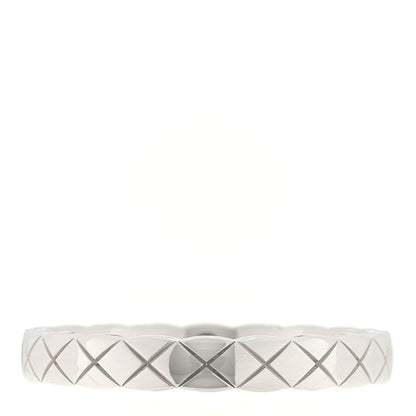 Chanel 18K White Gold Mini Coco Crush Ring 58 8.25 1 of 5
