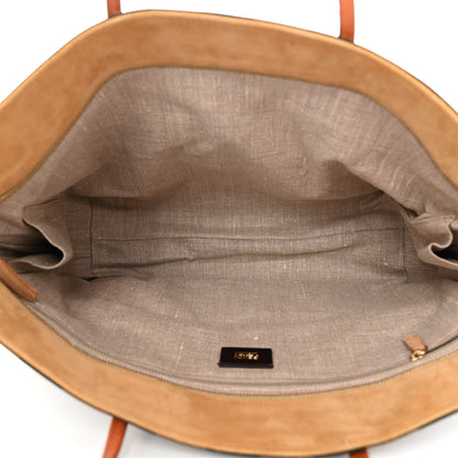 Fendi Pequin Cuoio Vegetale Medium Roll Tote Tobacco Cuoio Miele 5 of 9