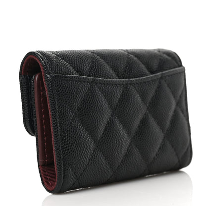 Chanel Caviar Quilted Classic 4 Key Holder Wallet Black 3 of 7