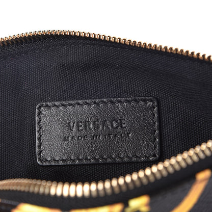 Versace PVC Barocco Printed Cosmetic Case Black Gold 6 of 6