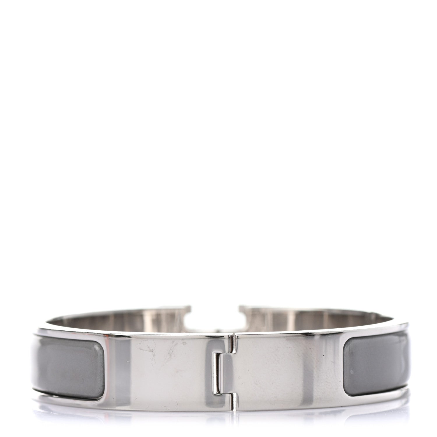 Hermes Enamel Narrow Clic Clac H Bracelet PM Gris Macadam 3 of 4