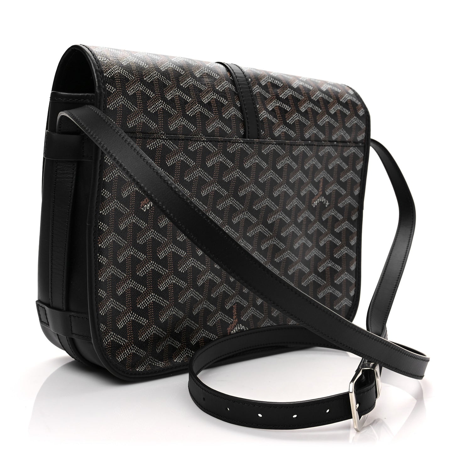 Goyardine Belvedere II MM Messenger Bag Black