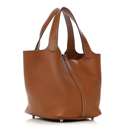 Hermes Taurillon Clemence Picotin 22 MM Gold 2 of 9