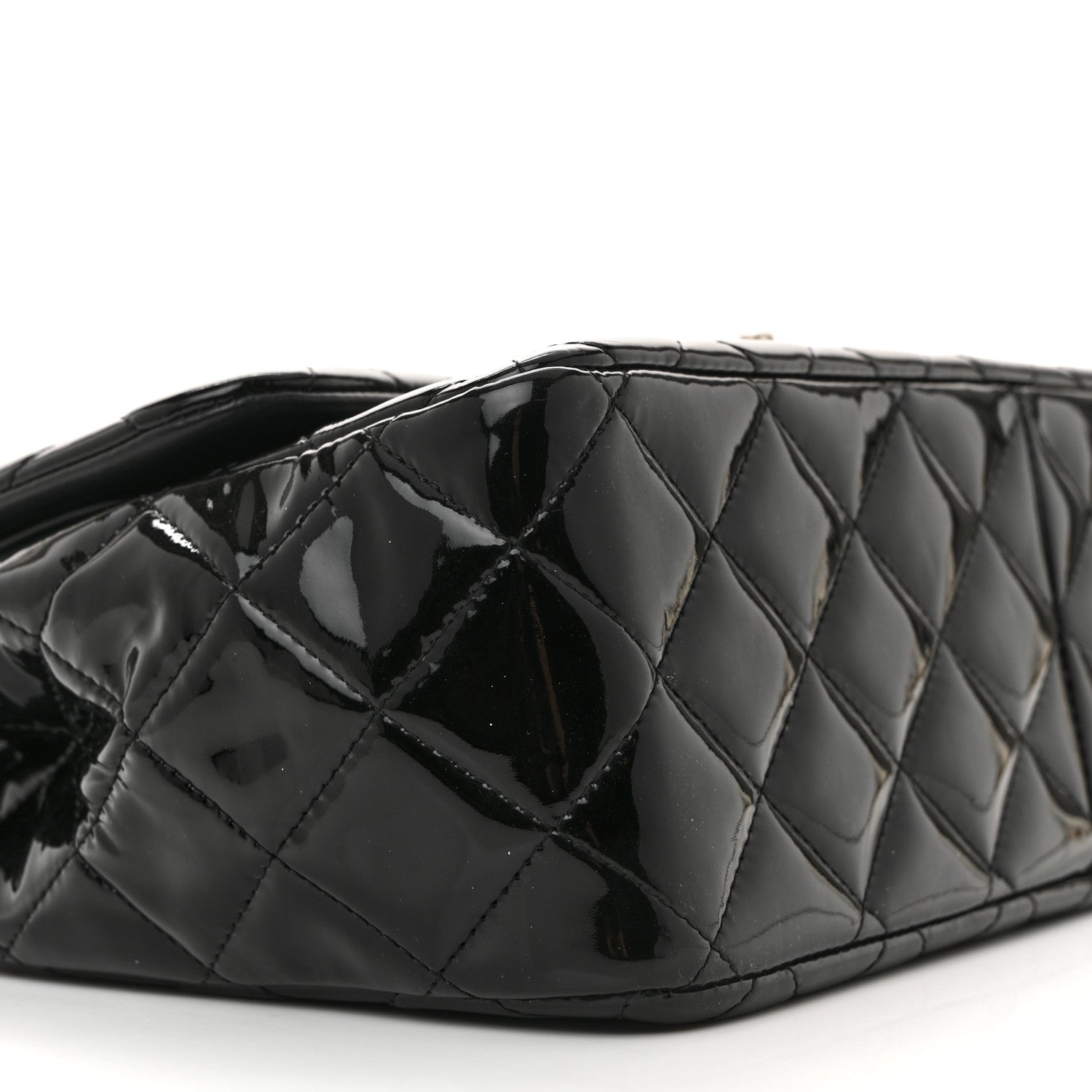 Chanel Patent Quilted Jumbo Double Flap Black 9 of 11