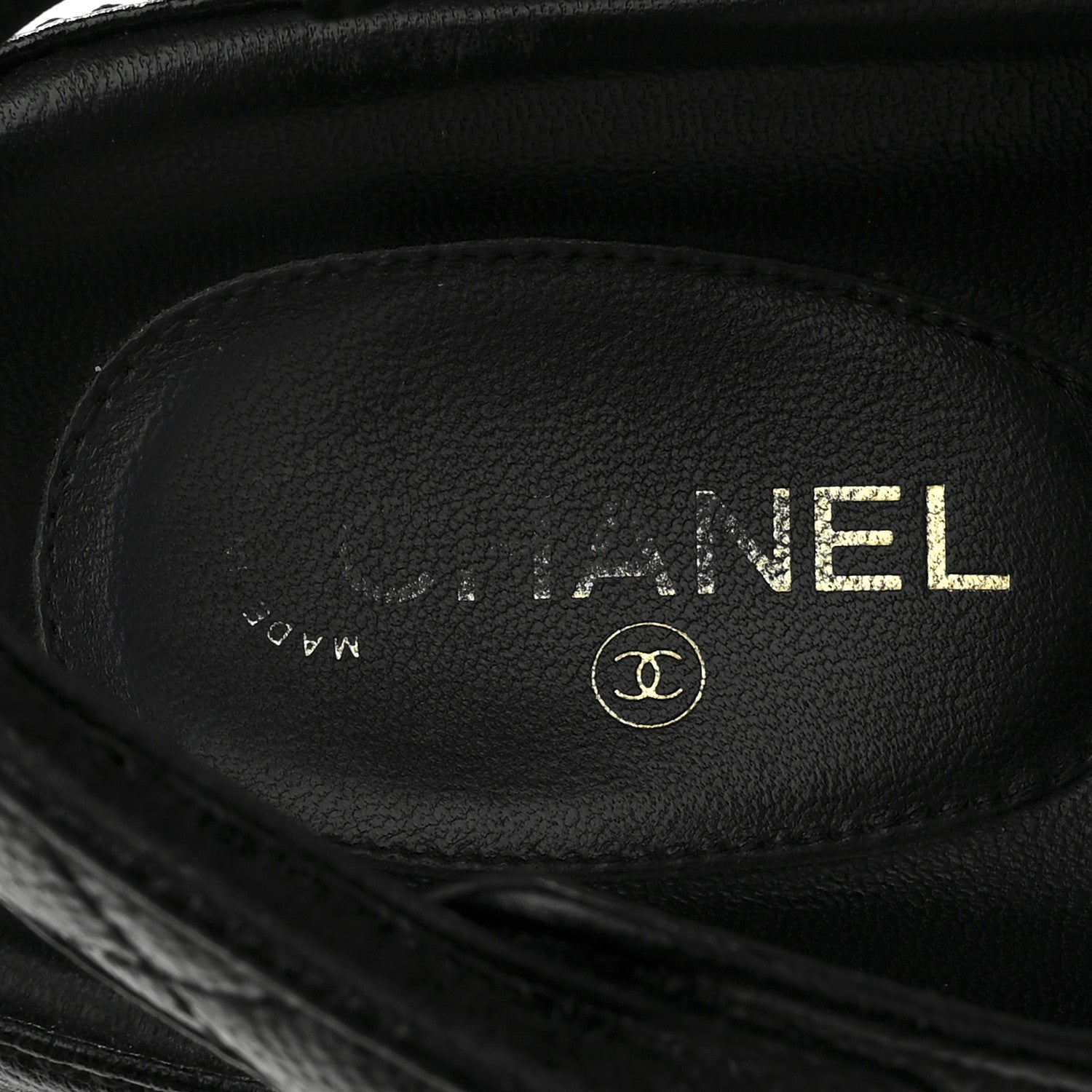 Chanel Grained Calfskin Velcro Dad Sandals 40 Black 7 of 10