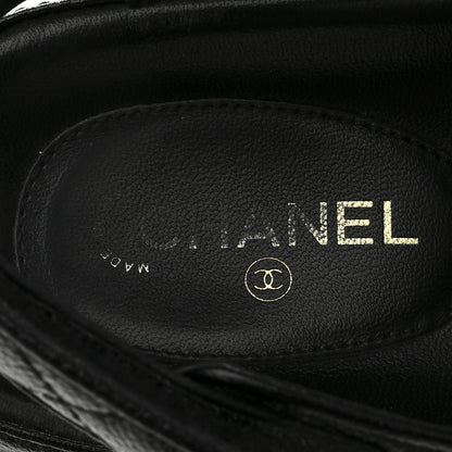 Chanel Grained Calfskin Velcro Dad Sandals 40 Black 7 of 10