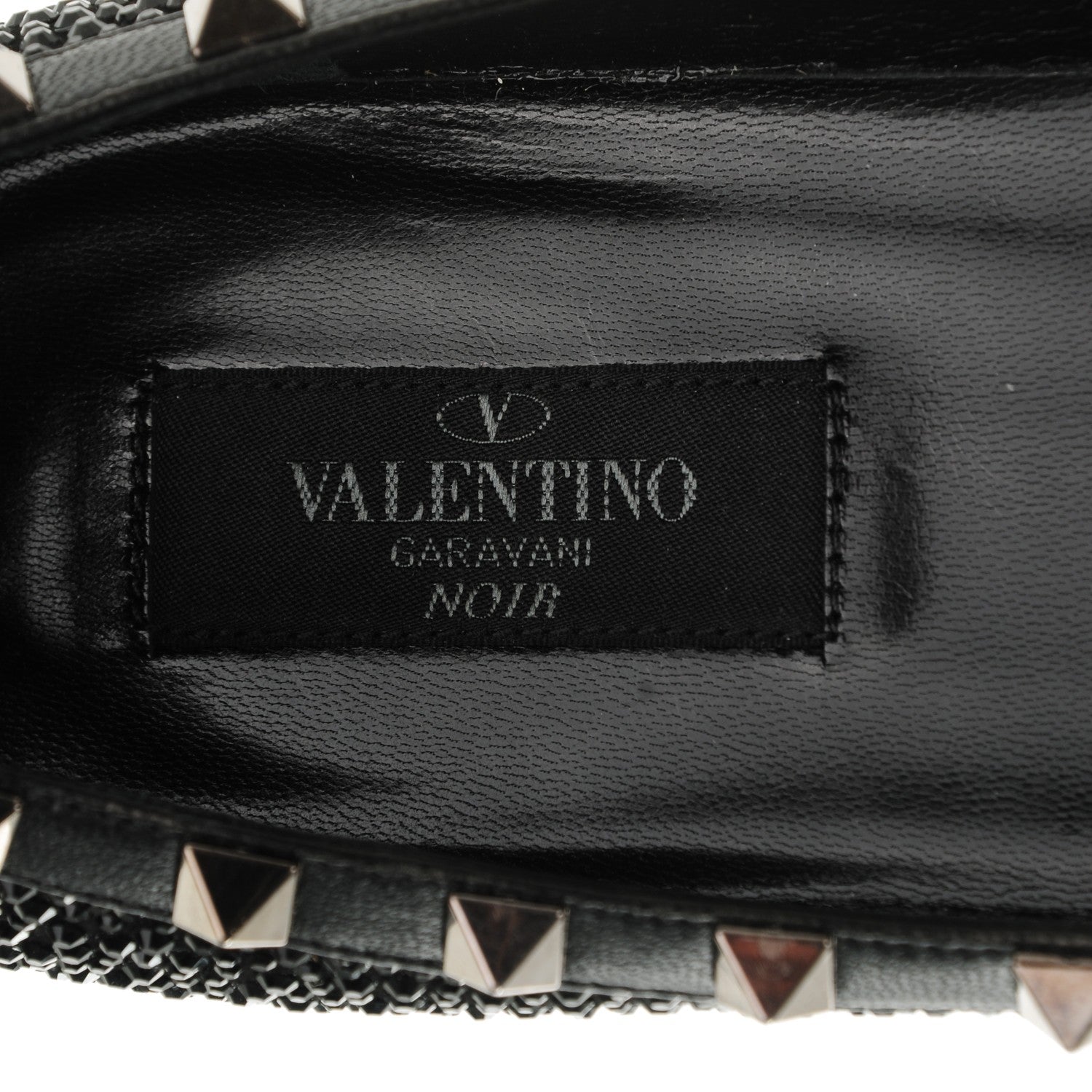 Valentino Garavani Nappa Crystal Rockstud Flats 39 Black 6 of 8