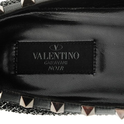 Valentino Garavani Nappa Crystal Rockstud Flats 39 Black 6 of 8