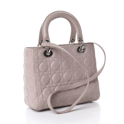 Christian Dior Lambskin Cannage Medium Lady Dior Light Pink 3 of 11
