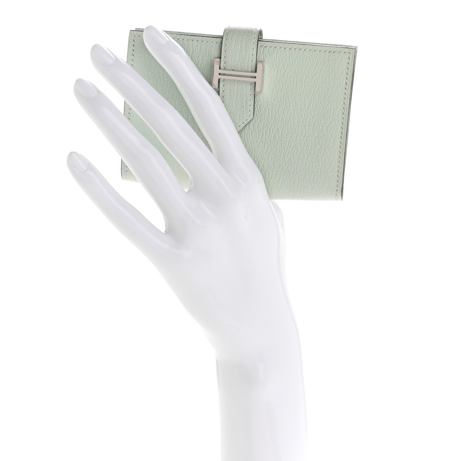Hermes Chevre Mysore Bearn Card Holder Wallet Vert Peppermint 2 of 8