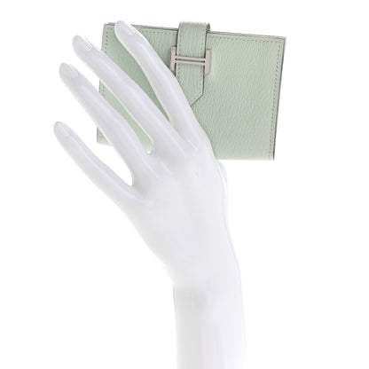 Hermes Chevre Mysore Bearn Card Holder Wallet Vert Peppermint 2 of 8