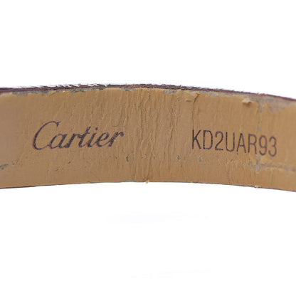 Cartier 18K Pink Gold Alligator 24mm Baignoire Quartz Watch Brown 7 of 12